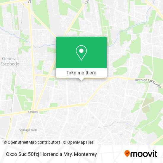 Oxxo Suc 50fzj Hortencia Mty map