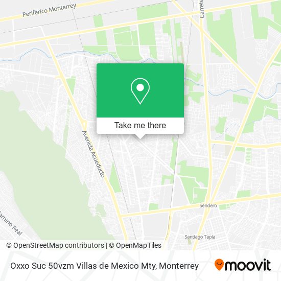 Oxxo Suc 50vzm Villas de Mexico Mty map