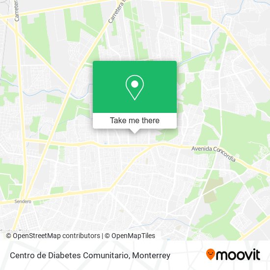 Mapa de Centro de Diabetes Comunitario