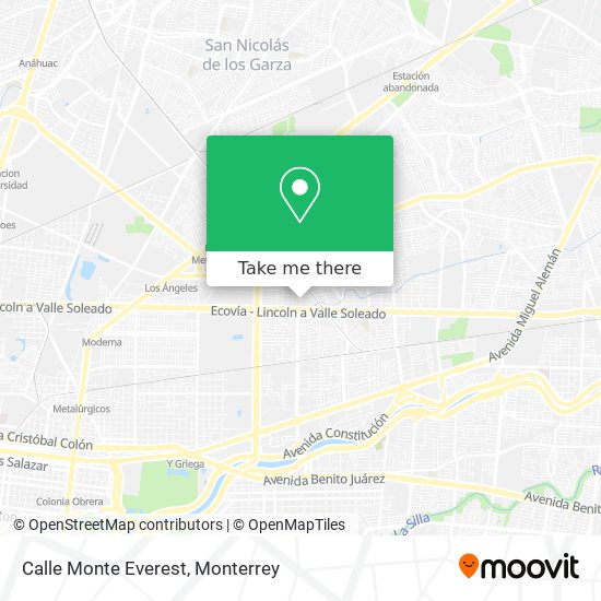 Mapa de Calle Monte Everest