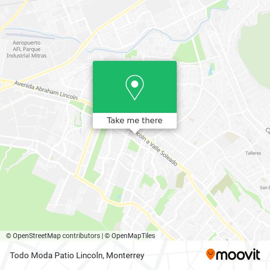 Mapa de Todo Moda Patio Lincoln