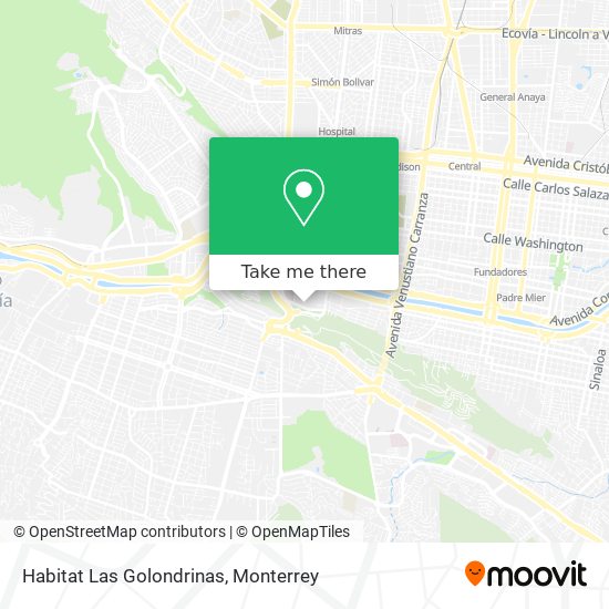Habitat Las Golondrinas map