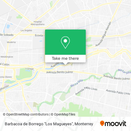 Mapa de Barbacoa de Borrego "Los Magueyes"