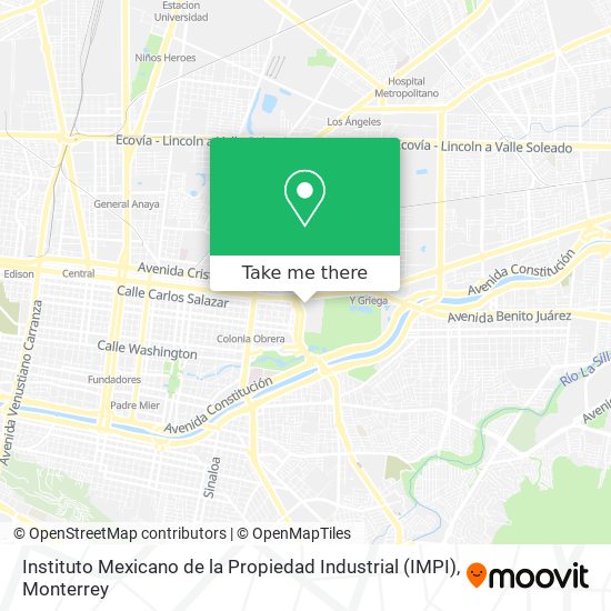 Instituto Mexicano de la Propiedad Industrial (IMPI) map