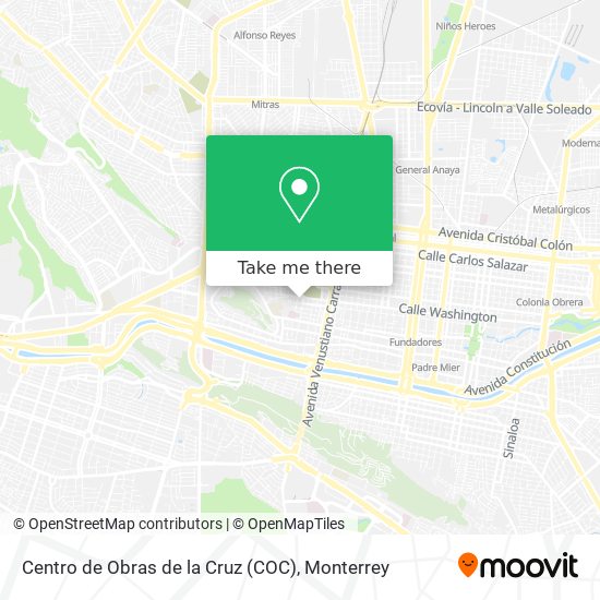 Centro de Obras de la Cruz (COC) map