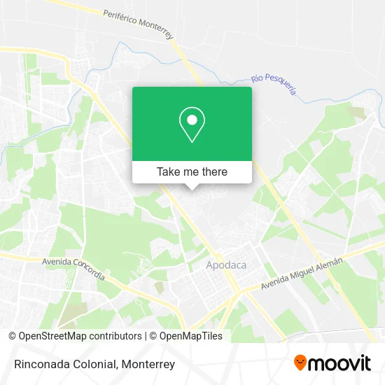 Rinconada Colonial map