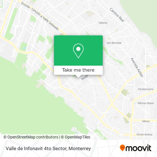 Mapa de Valle de Infonavit 4to Sector
