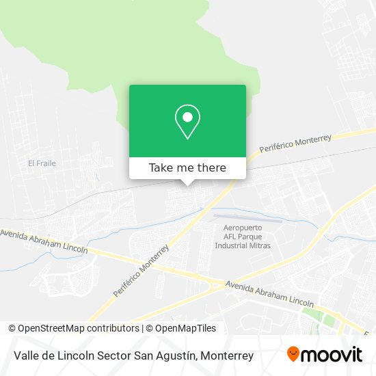 Valle de Lincoln Sector San Agustín map