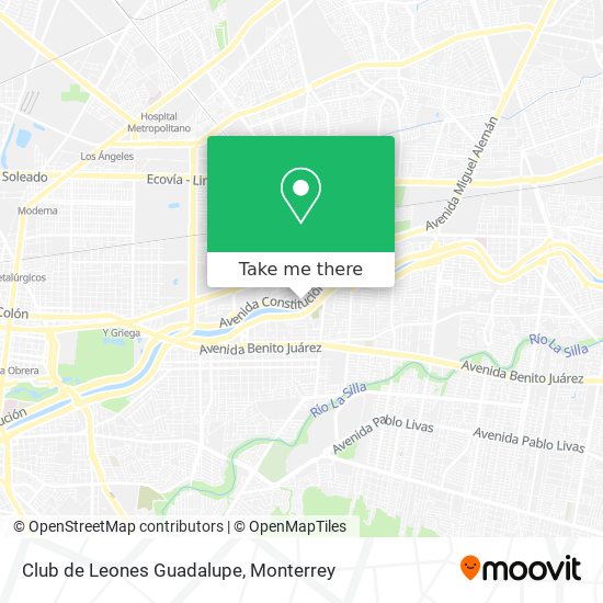 How to get to Club de Leones Guadalupe by Bus or Metrorrey?