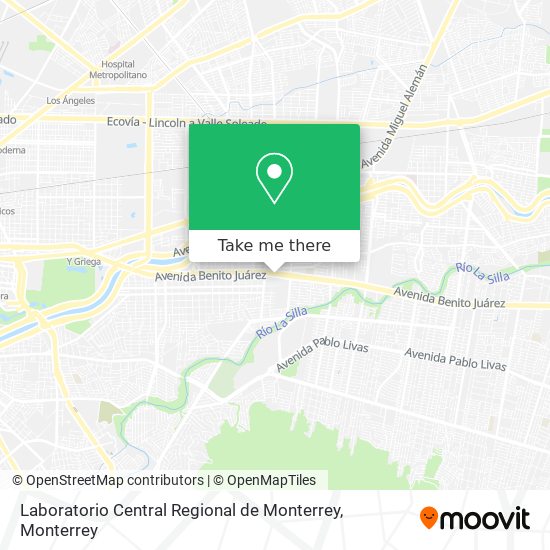 Laboratorio Central Regional de Monterrey map