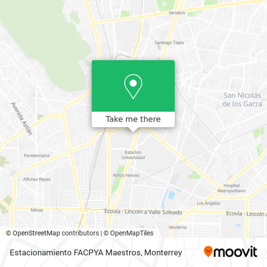 Mapa de Estacionamiento FACPYA Maestros