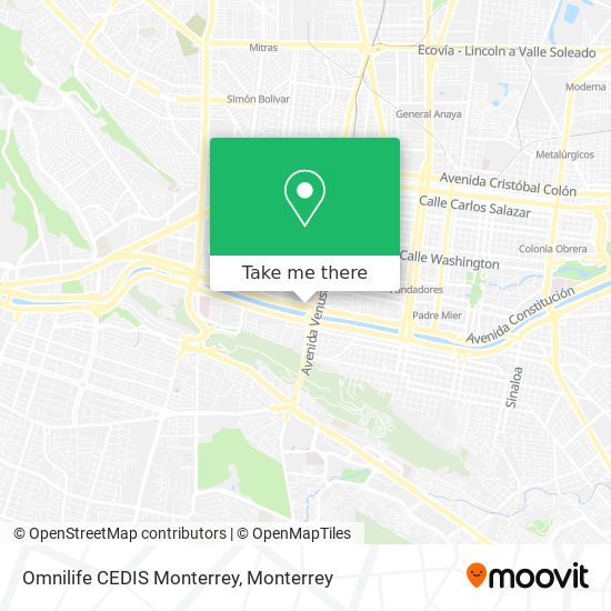 Omnilife CEDIS Monterrey map