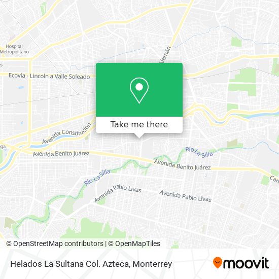 Helados La Sultana Col. Azteca map