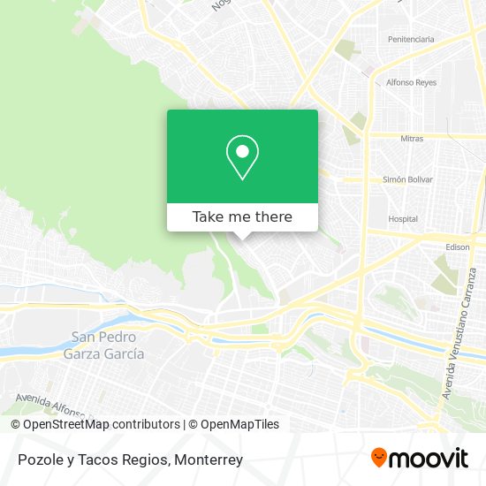 Pozole y Tacos Regios map