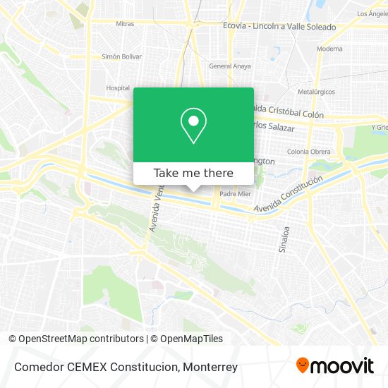 Comedor CEMEX Constitucion map