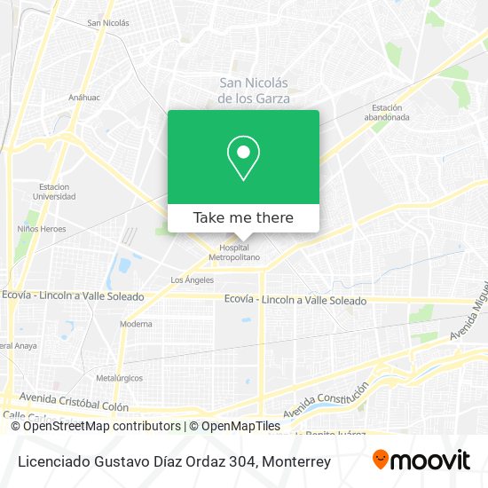 Mapa de Licenciado Gustavo Díaz Ordaz 304