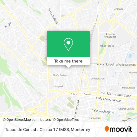 Tacos de Canasta Clínica 17 IMSS map