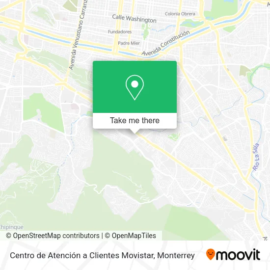 Mapa de Centro de Atención a Clientes Movistar