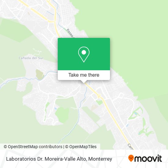 Mapa de Laboratorios Dr. Moreira-Valle Alto