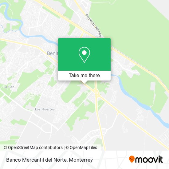 Mapa de Banco Mercantil del Norte