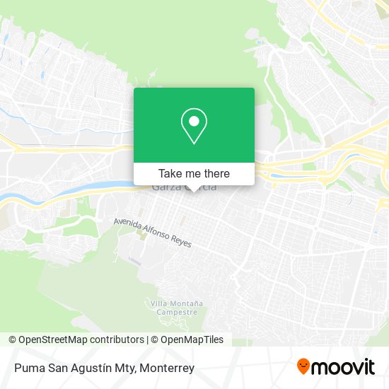 Puma San Agustín Mty map