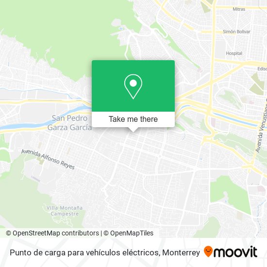 Mapa de Punto de carga para vehículos eléctricos