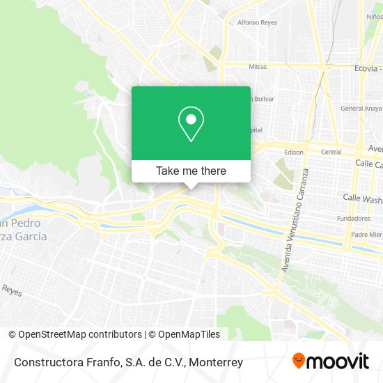 Mapa de Constructora Franfo, S.A. de C.V.