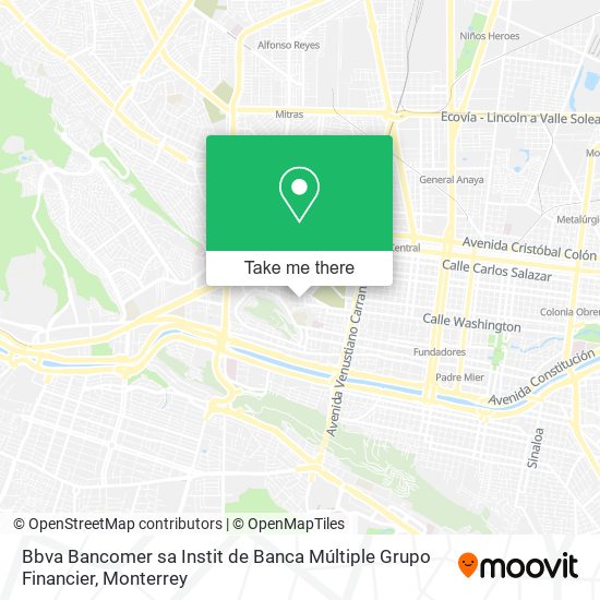 Bbva Bancomer sa Instit de Banca Múltiple Grupo Financier map