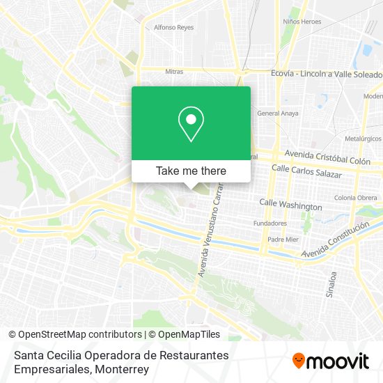 Mapa de Santa Cecilia Operadora de Restaurantes Empresariales