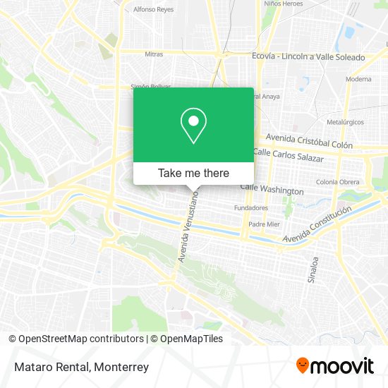 Mapa de Mataro Rental