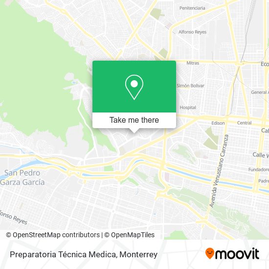 Preparatoria Técnica Medica map