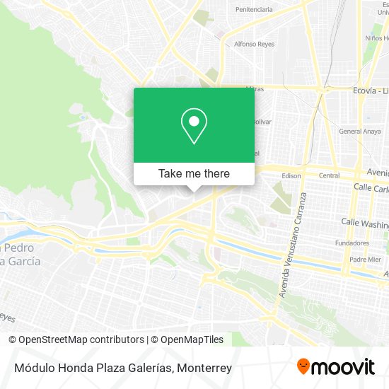 Módulo Honda Plaza Galerías map