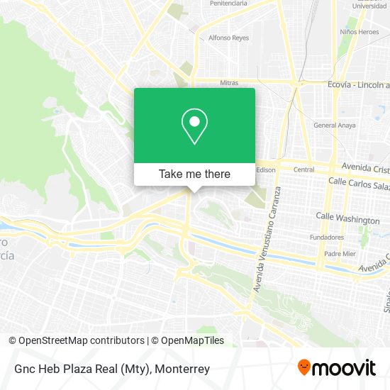 Gnc Heb Plaza Real (Mty) map