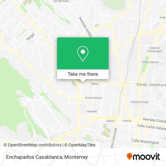 Mapa de Enchapados Casablanca