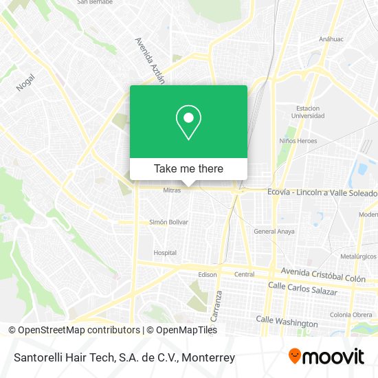 Mapa de Santorelli Hair Tech, S.A. de C.V.