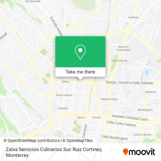 Zalxa Servicios Culinarios Suc Ruiz Cortinez map
