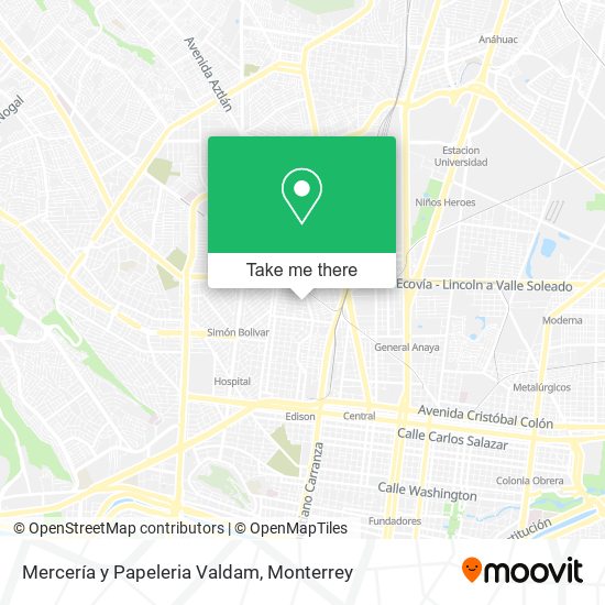 Mercería y Papeleria Valdam map