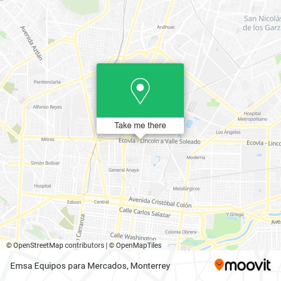 Emsa Equipos para Mercados map