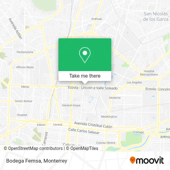 Bodega Femsa map