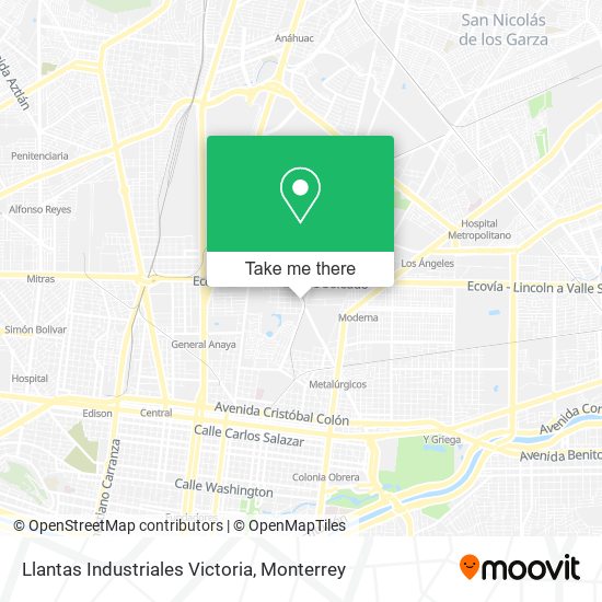 Mapa de Llantas Industriales Victoria