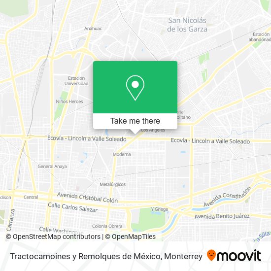Tractocamoines y Remolques de México map