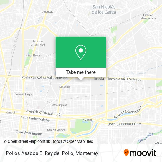 Mapa de Pollos Asados El Rey del Pollo