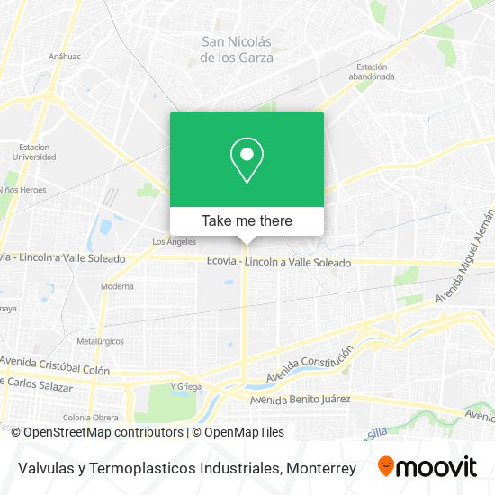 Mapa de Valvulas y Termoplasticos Industriales