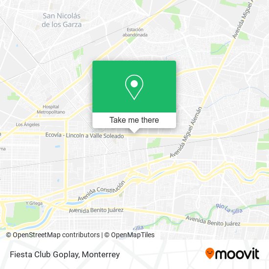 Mapa de Fiesta Club Goplay