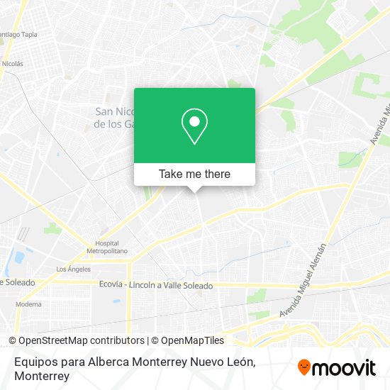 Equipos para Alberca Monterrey Nuevo León map