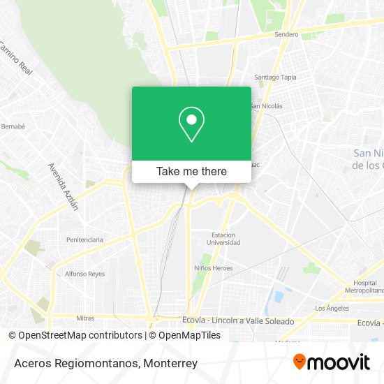 Aceros Regiomontanos map