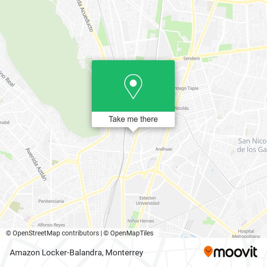 Mapa de Amazon Locker-Balandra