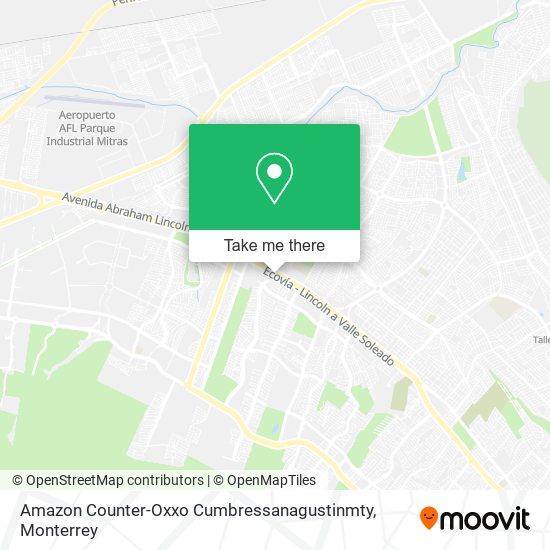 Amazon Counter-Oxxo Cumbressanagustinmty map