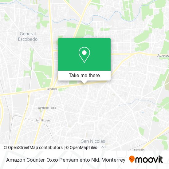 Amazon Counter-Oxxo Pensamiento Nld map