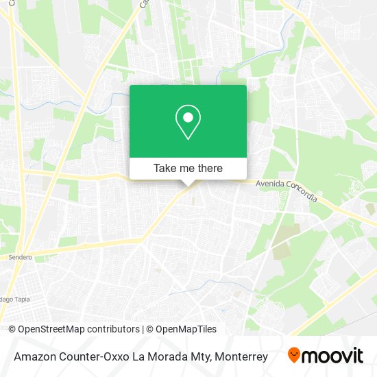 Amazon Counter-Oxxo La Morada Mty map